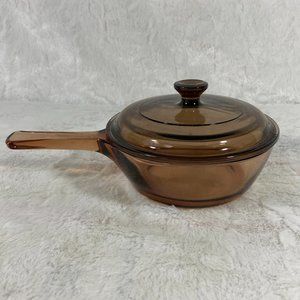 Corning Ware Visions Amber 1/2 L Saucepan with Pyrex P81C Lid